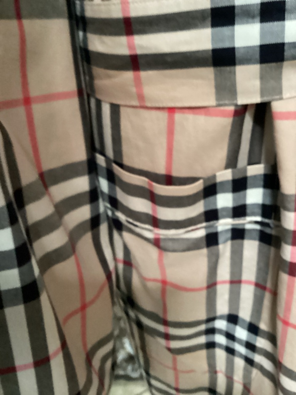 Plaid Cotton Robe in Beige - Classic Burberry  print 100 cotton - Picture 5 of 11